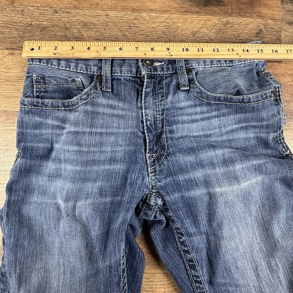 BKE‎ Jake Bootleg Blue Denim Jeans Button Zip 5-Pocket Design 31R